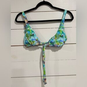 BlackBough Secret Garden Watercolor Triangle Bikini Top